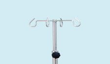 Телескопическая инфузионная стойка с металлическими крючками